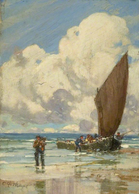 Salmon Cobbles, East Of Westhaven — Charles Gustav Louis Phillips
