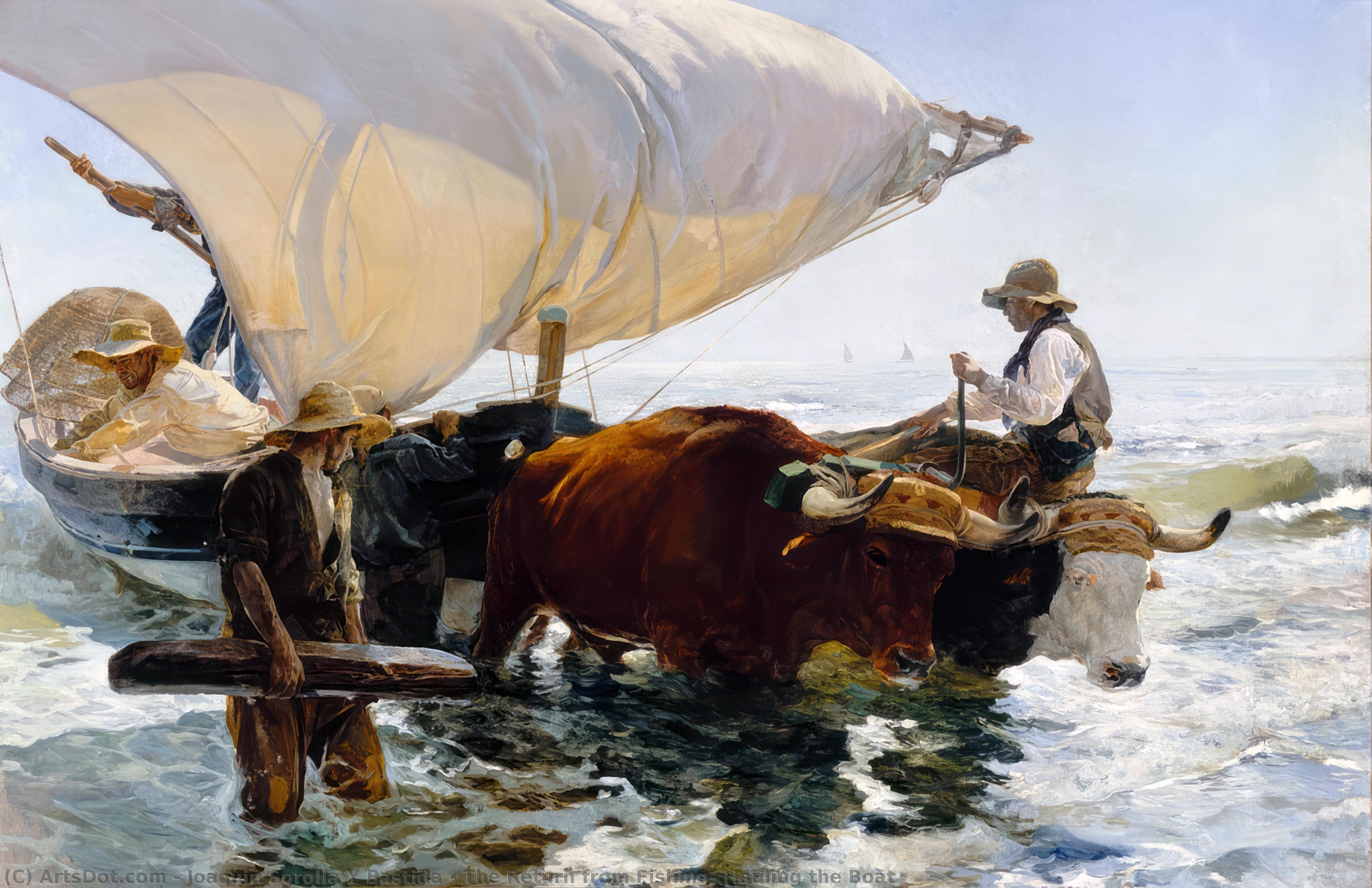 El Regreso De La Pesca: Remolcando El Barco — Joaquín Sorolla Y Bastida