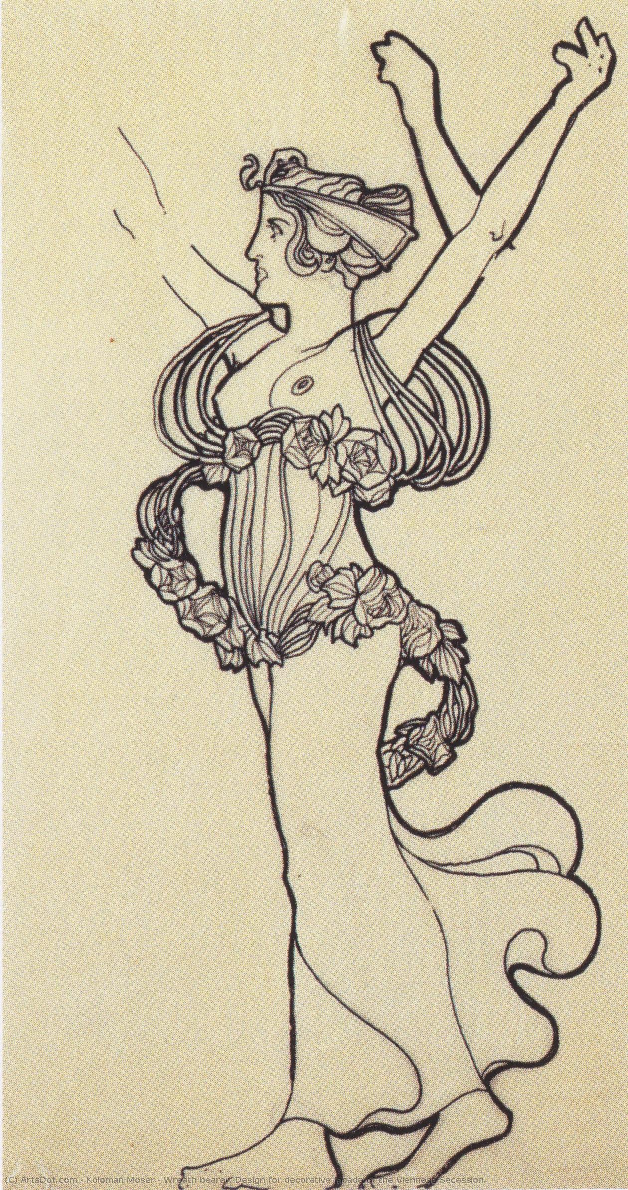 Wreath Bearer. Design For Decorative Facade Of The Viennese Secession. — Koloman Moser