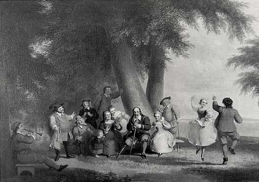 Dance On The Battery In The Presence Of Peter Stuyvesant, (painting) — Asher Brown Durand