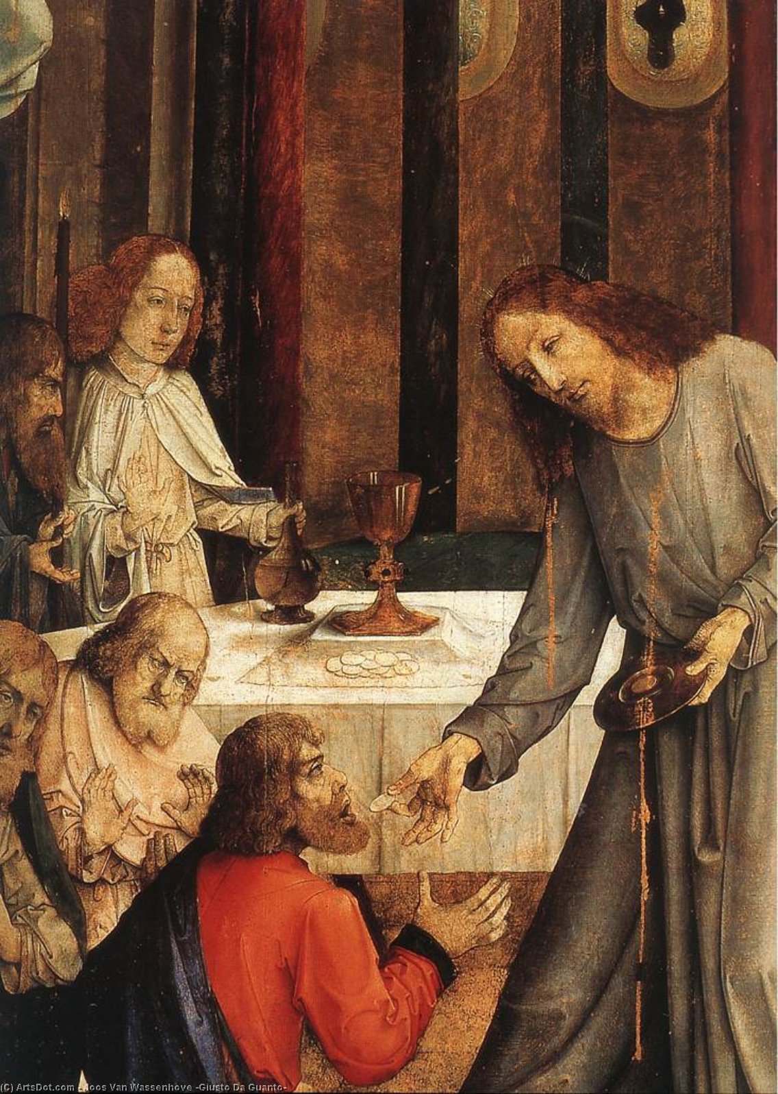 The Institution Of The Eucharist (detail) — Joos Van Wassenhove (giusto Da Guanto)