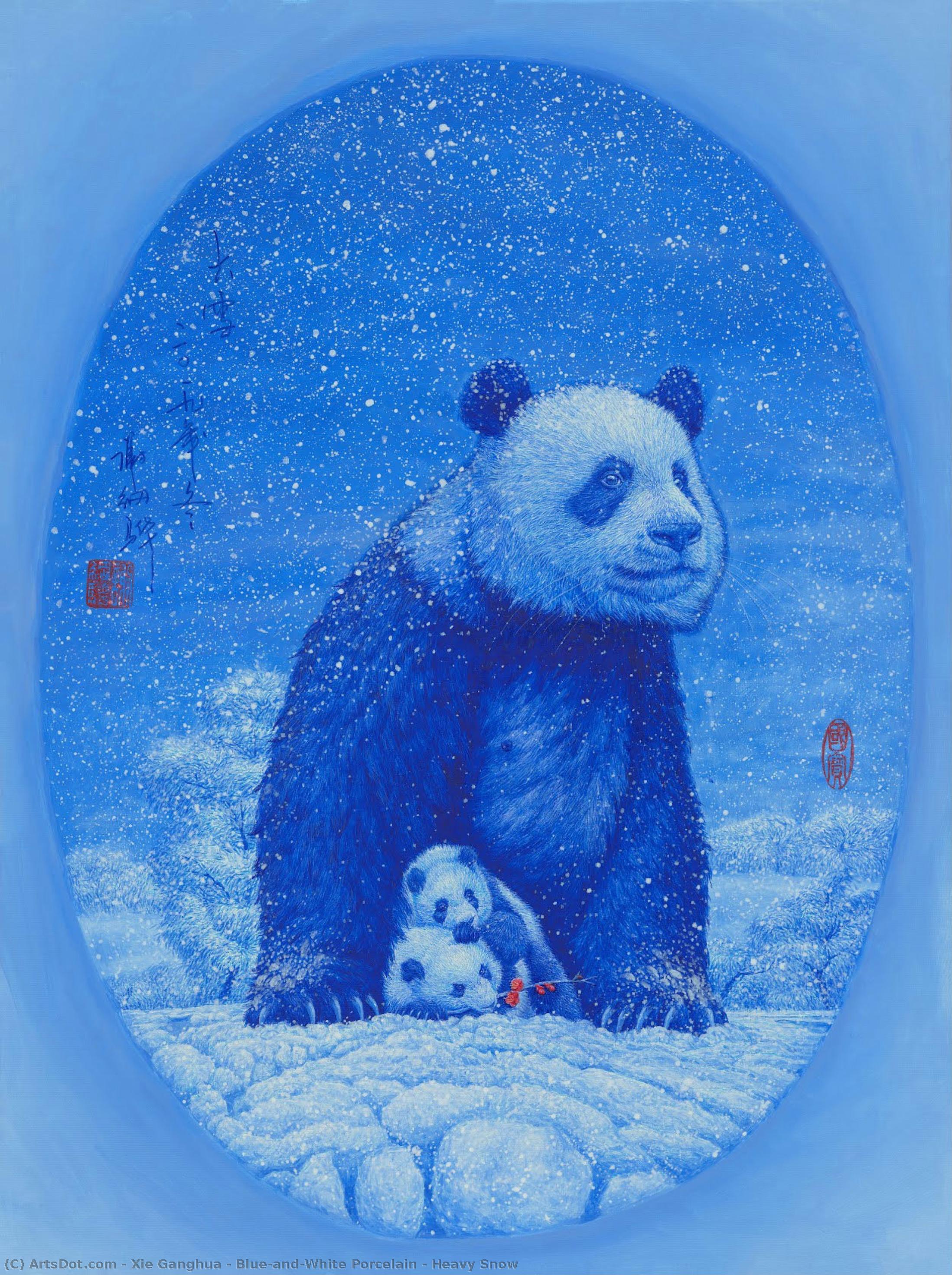 Blue-and-white Porcelain • Heavy Snow — Xie Ganghua