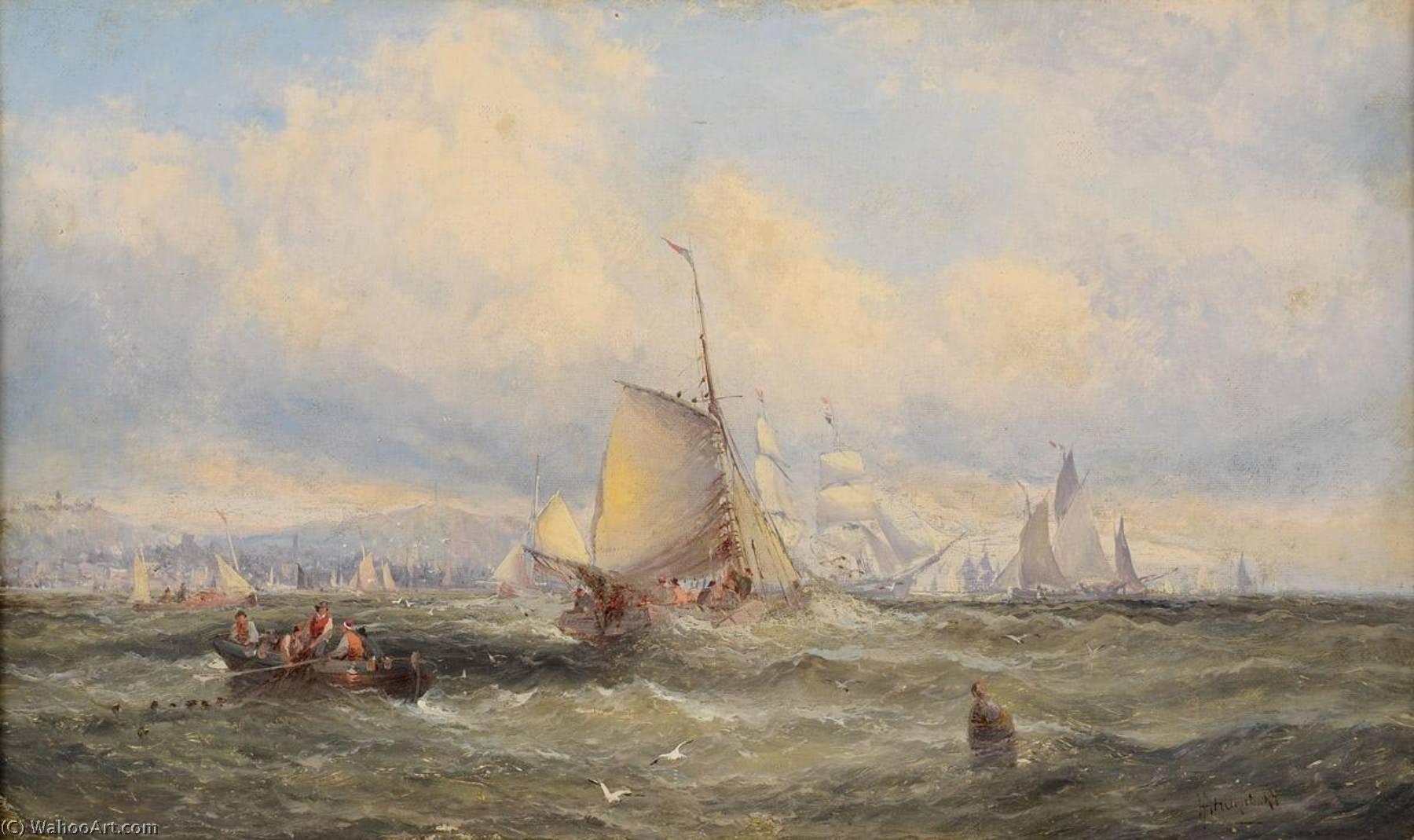 Fishing Boats Off The Coast — William Thornley