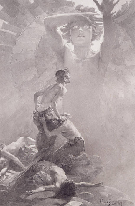 Endgültiges Design Für Sechste Allegorische Tafel — Alphonse Maria Mucha