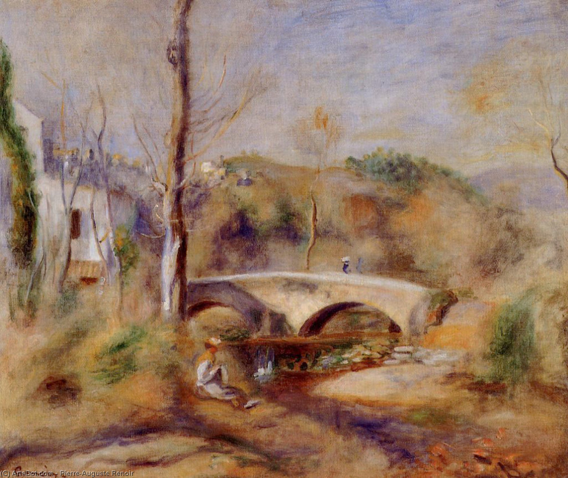 Landscape With Bridge — Pierre-auguste Renoir