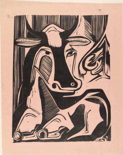 Large Cow Reclining — Ernst Ludwig Kirchner