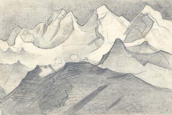 Sketch Of Everest Range — ニコライ・ロエリヒ
