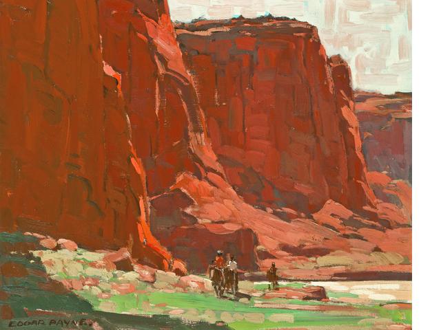 Riders Passing Through — Edgar Alwyn Payne