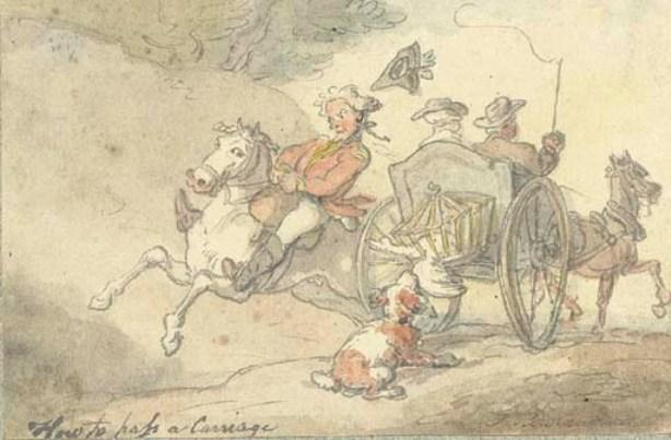 How To Pass A Carriage — Thomas Rowlandson