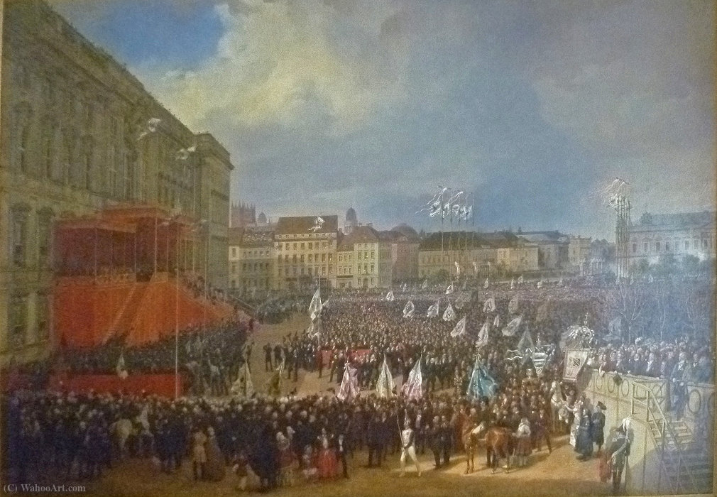 Hommage To Friedrich Wilhelm Iv In Front Of The Berlin City Palace — Franz Krüger