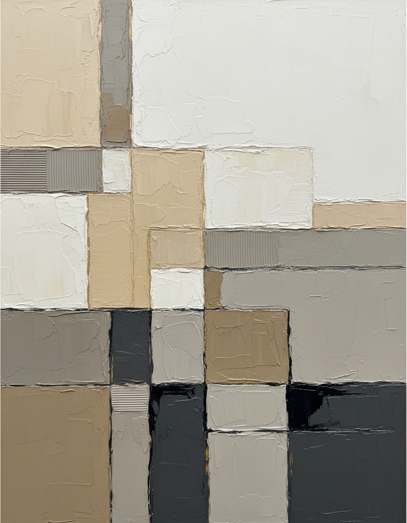 Monolithic Echoes In Muted Earth Tones: A Singular Study Of Geometric Permanence — Laurent Fabre
