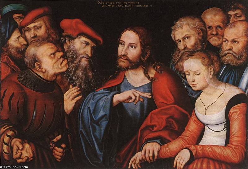Christ And The Adulteress — Lucas Cranach The Elder
