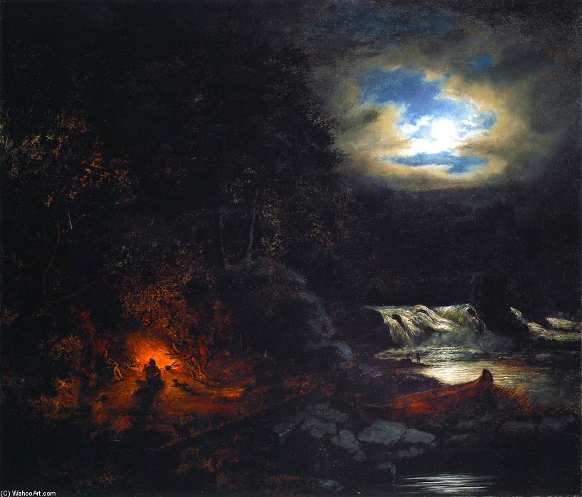 Portage Near Falls Of Grand'mere, St. Maurice River — Cornelius David Krieghoff
