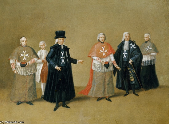 Grand Master And Chaplains Of The Knights Of The Order Of Malta — Antoine De Favray