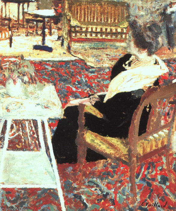 Madame Arthur Fontaine, Gouache And Oil On — Jean-édouard Vuillard