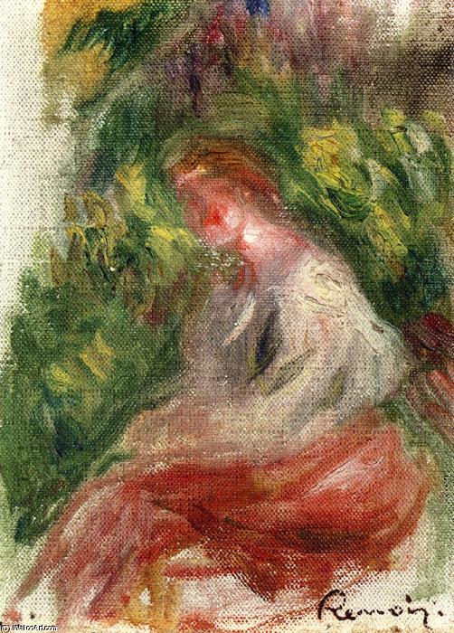 Young Woman, Seated — Pierre-auguste Renoir