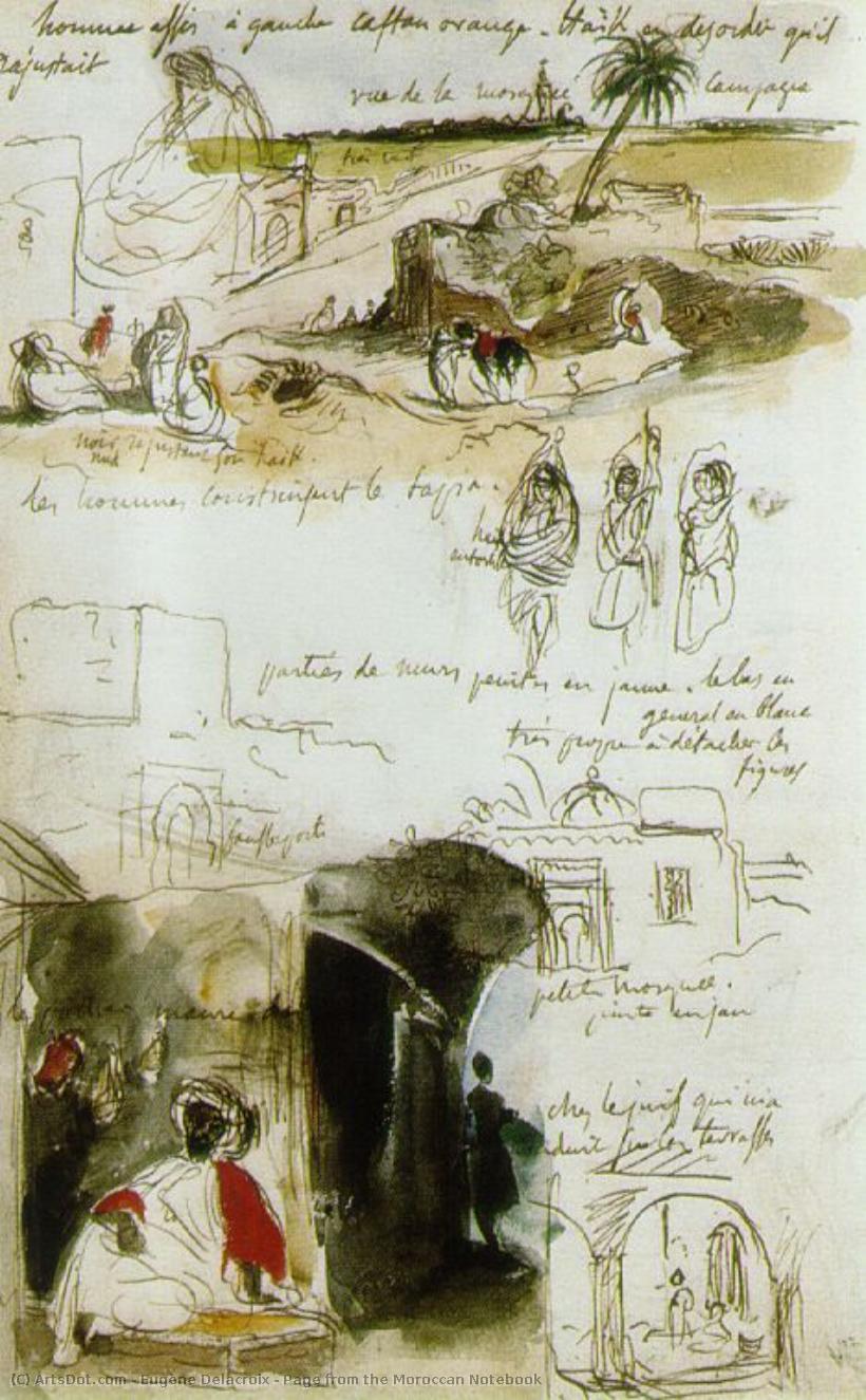 Page From The Moroccan Notebook — Eugène Delacroix