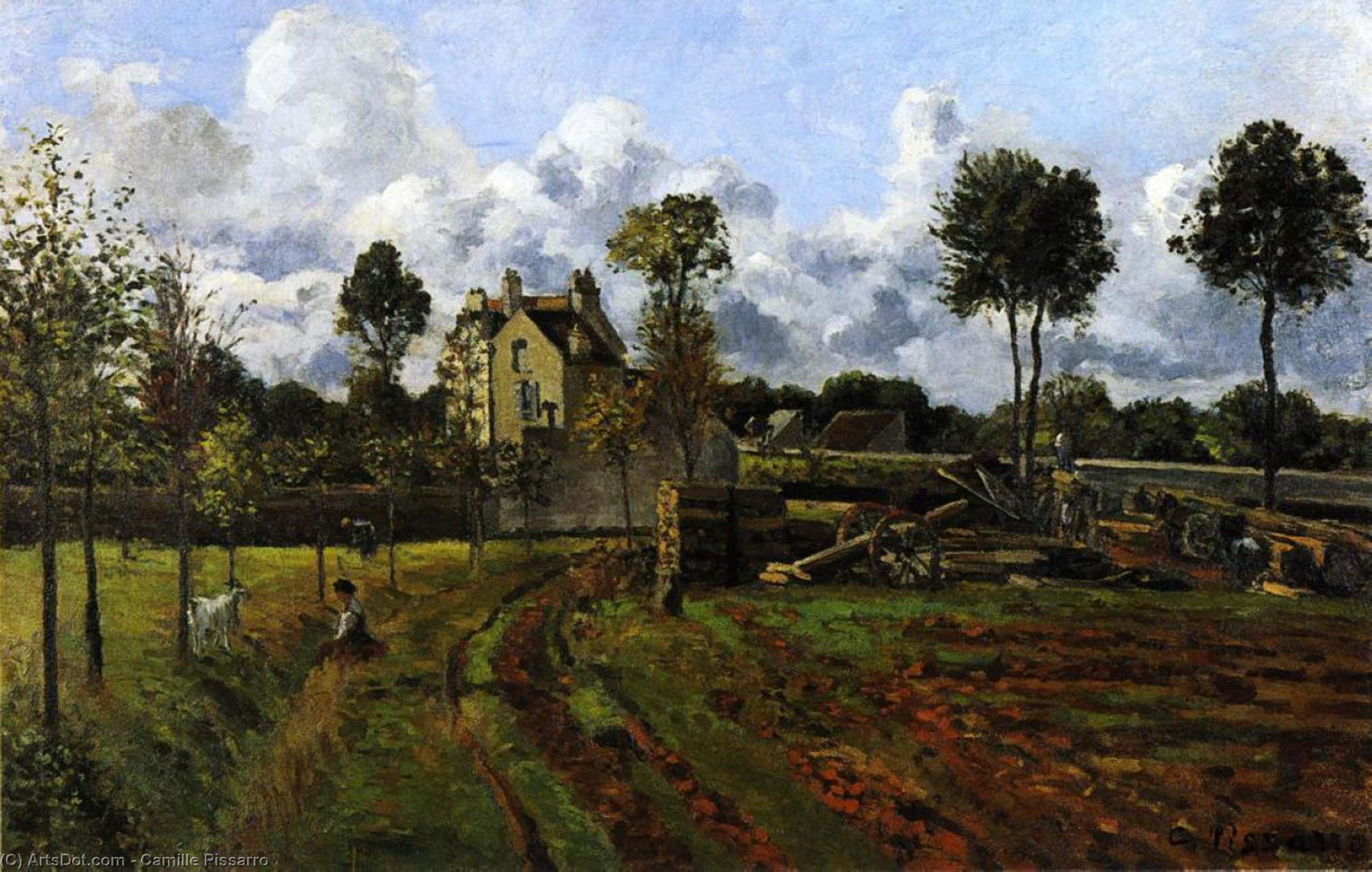 Landscape, Louveciennes — Camille Pissarro