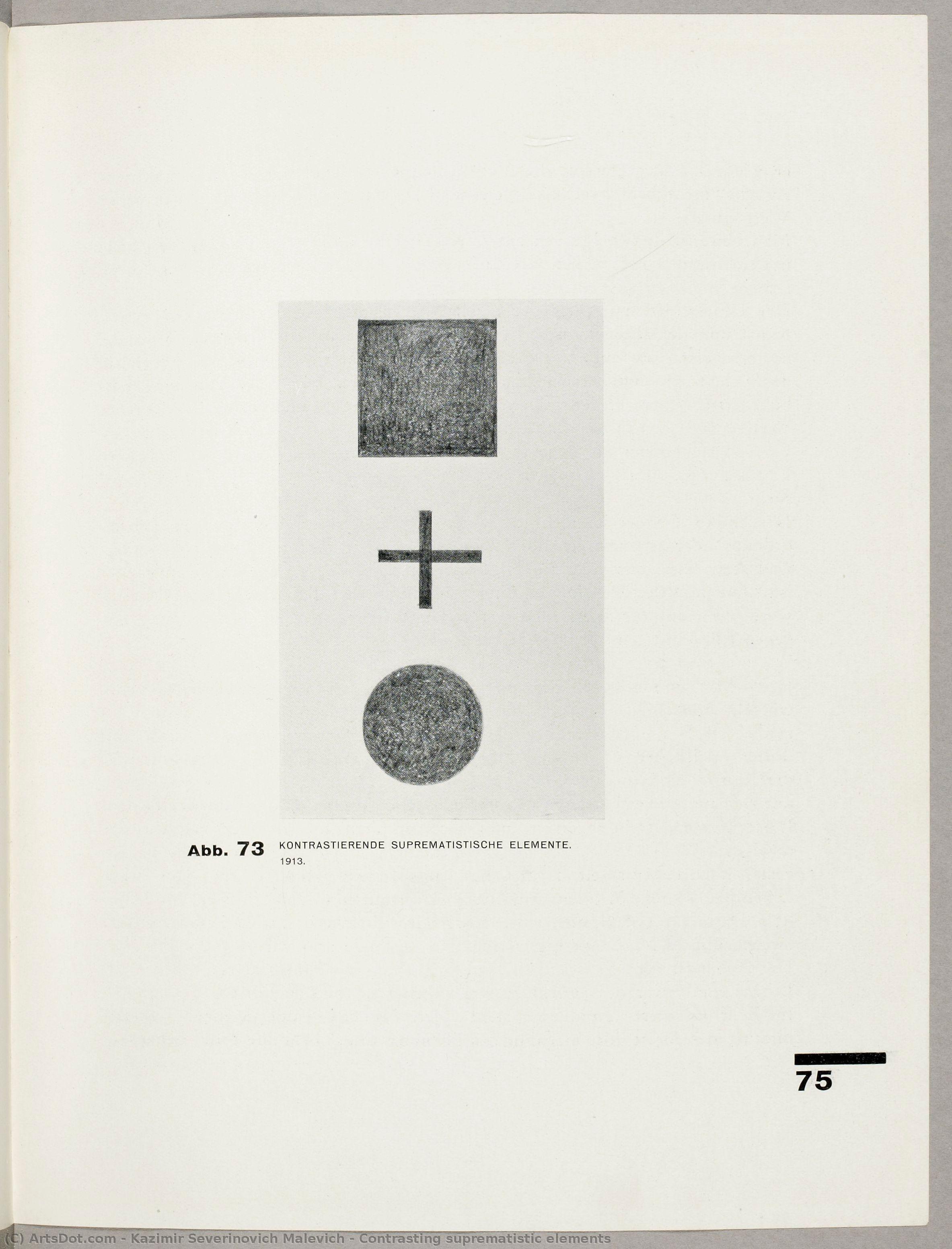 Contrasting Suprematistic Elements — Kazimir Malevich