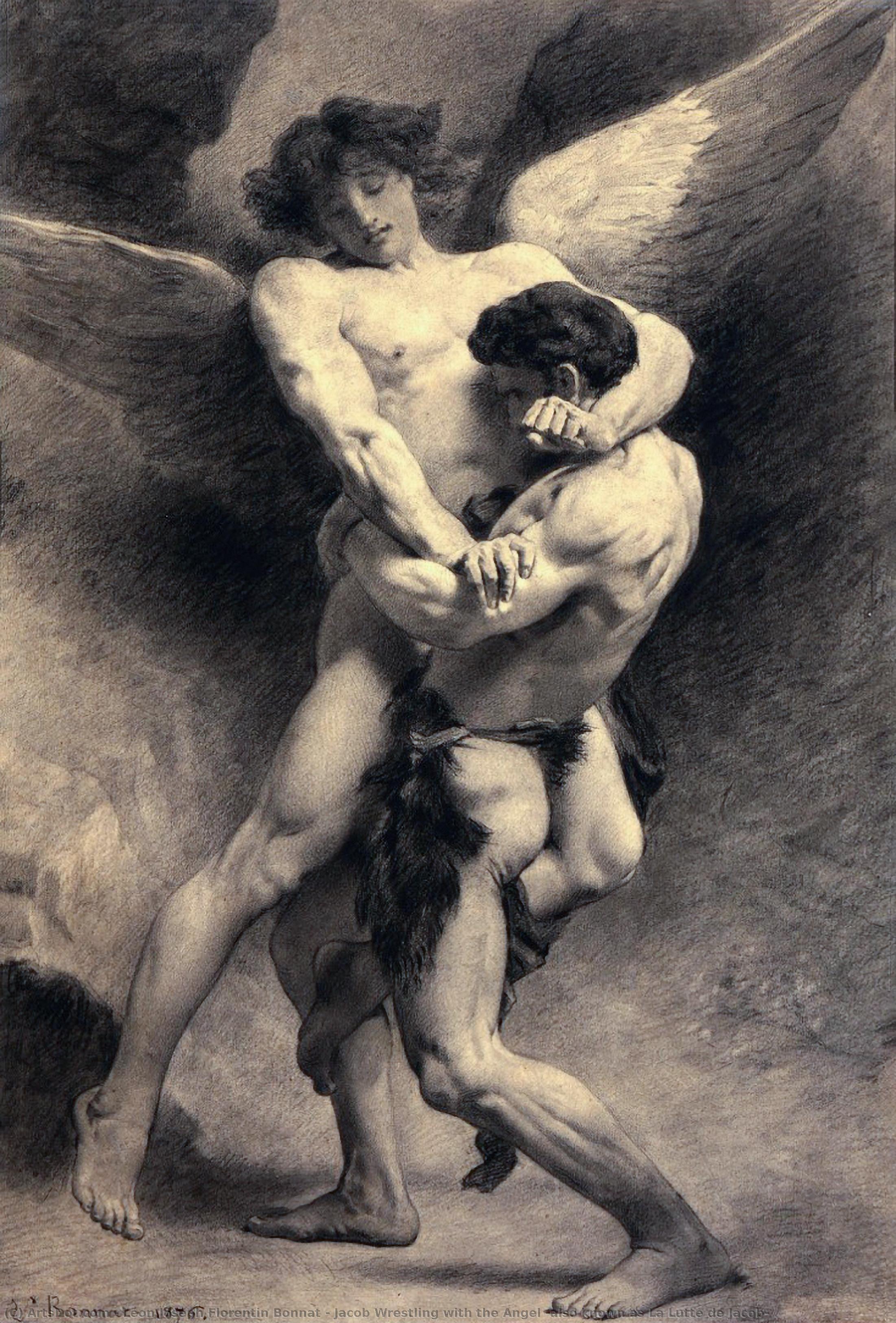 Jacob Wrestling With The Angel (also Known As La Lutte De Jacob) — Léon Joseph Florentin Bonnat