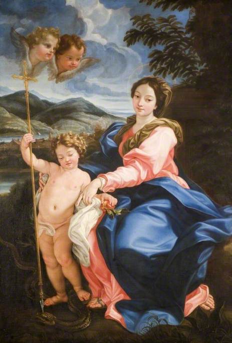 The Virgin And Child Piercing The Head Of The Serpent — Detto Baciccio Giovanni Battista Gaulli