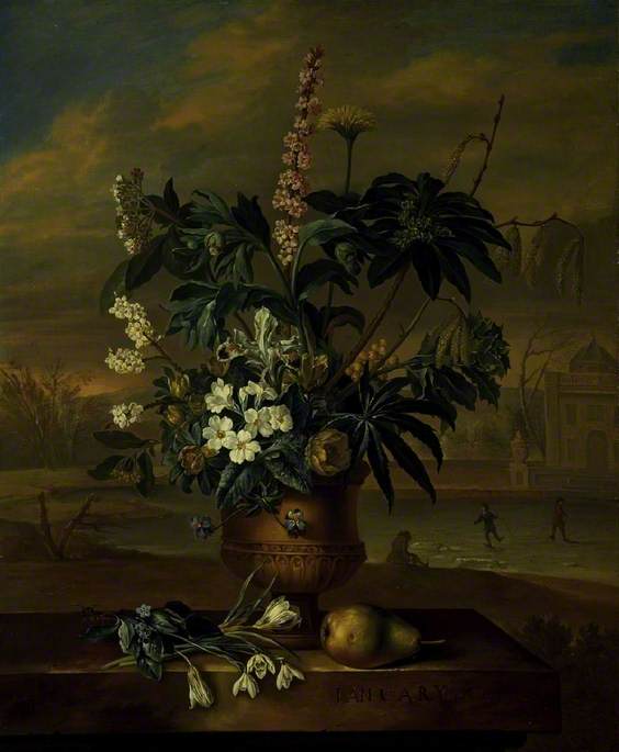 Doce Meses De Flores: Enero — Jacob Van Huysum
