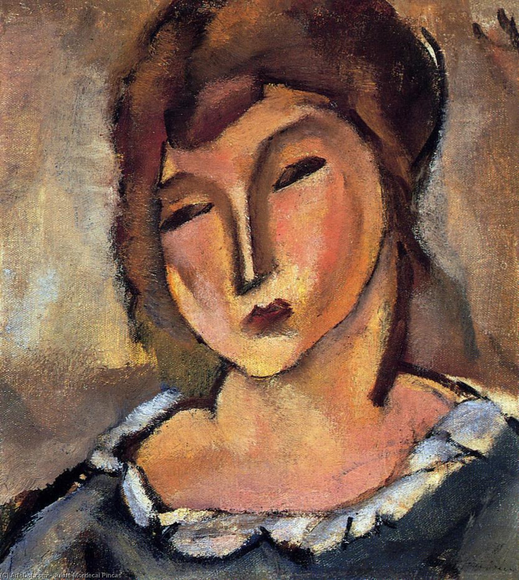Head Of A Young Woman — Julius Mordecai Pincas