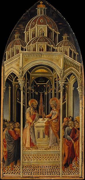 The Annunciation To Zacharias (verso) The Angel Of The Annunciation — Giovanni Di Paolo Di Grazia