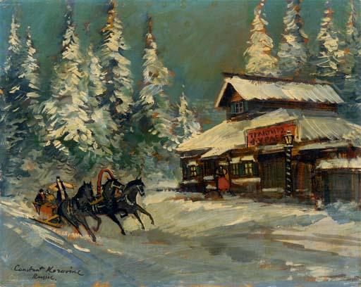 At The Tavern — Konstantin Alexeievitch Korovin