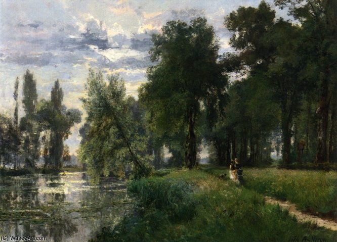 Walking By The River — Alexandre Rene Veron