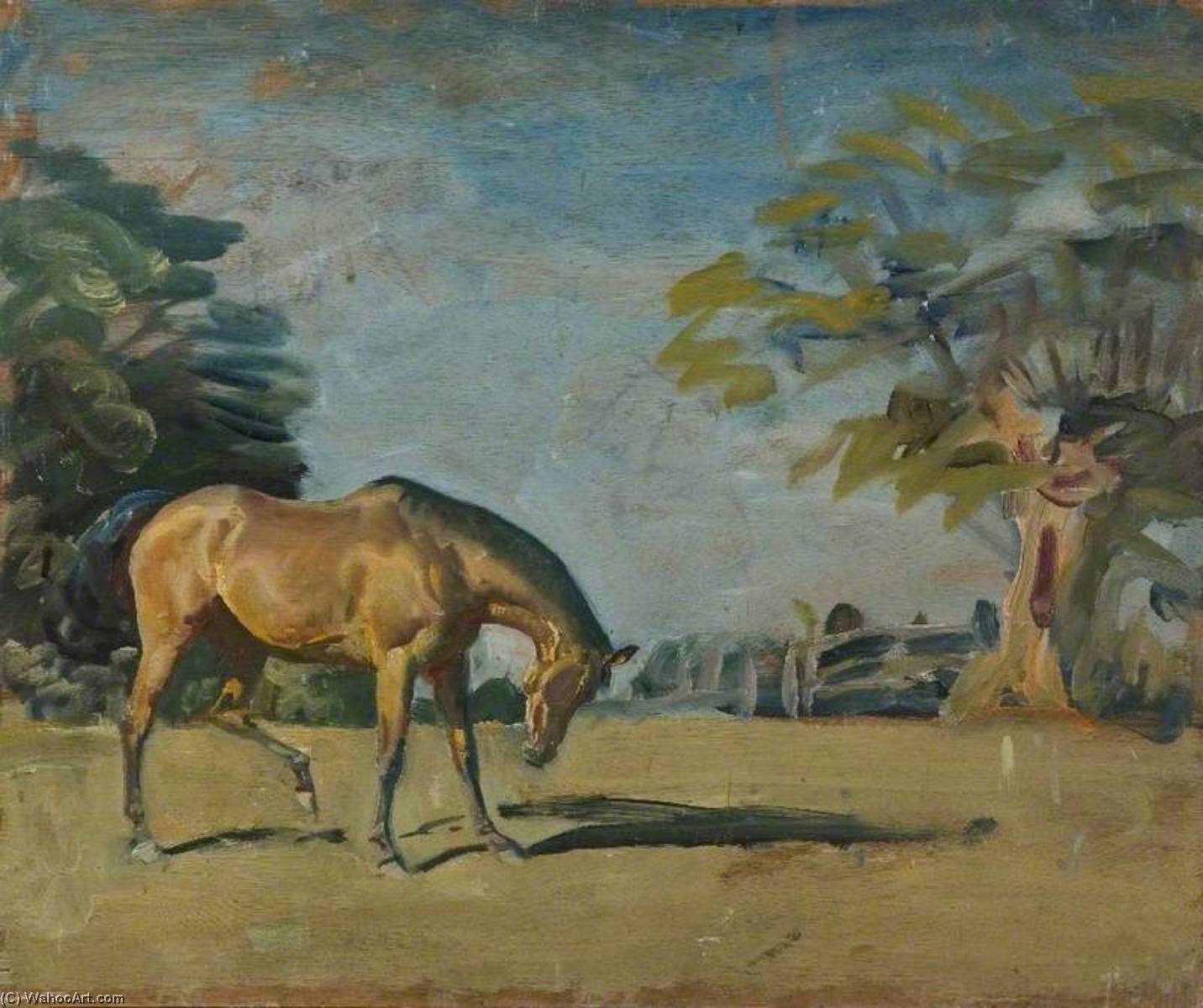A Horse In A Landscape — Sir Alfred James Munnings