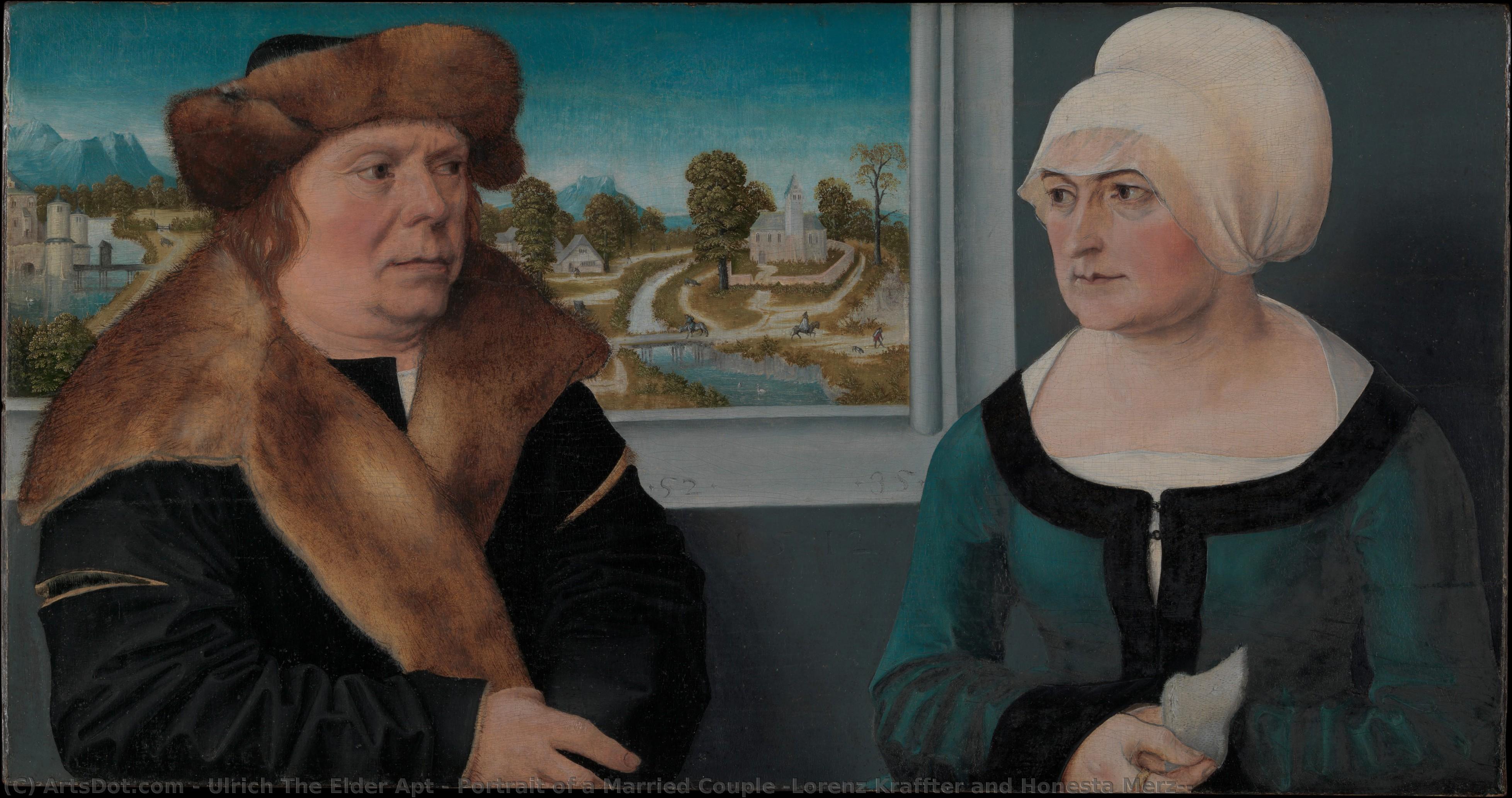 Portrait Of A Married Couple (lorenz Kraffter And Honesta Merz?) — Ulrich The Elder Apt