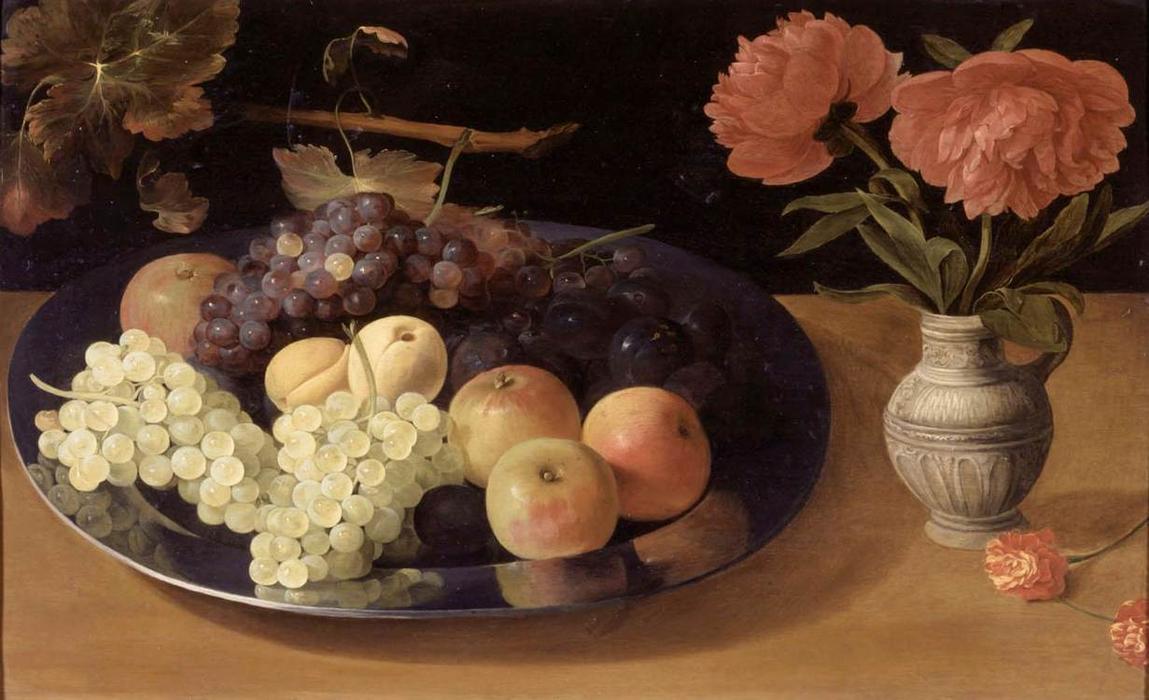Still-life Of Grapes, Plums And Apples — Jacob Foppens Van Es