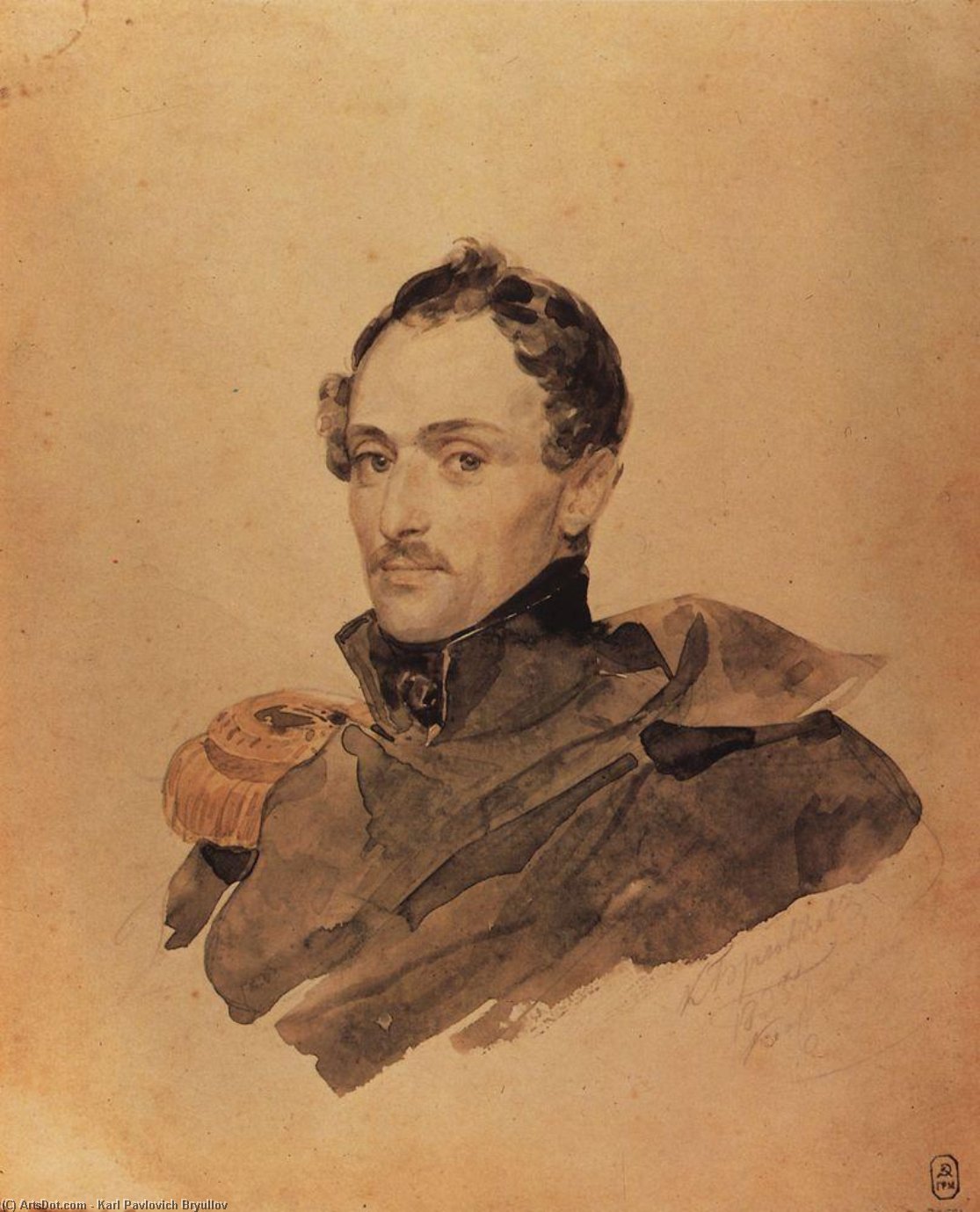 Portrait Of Captain A. M. Kostinich — Karl Pavlovich Bryullov