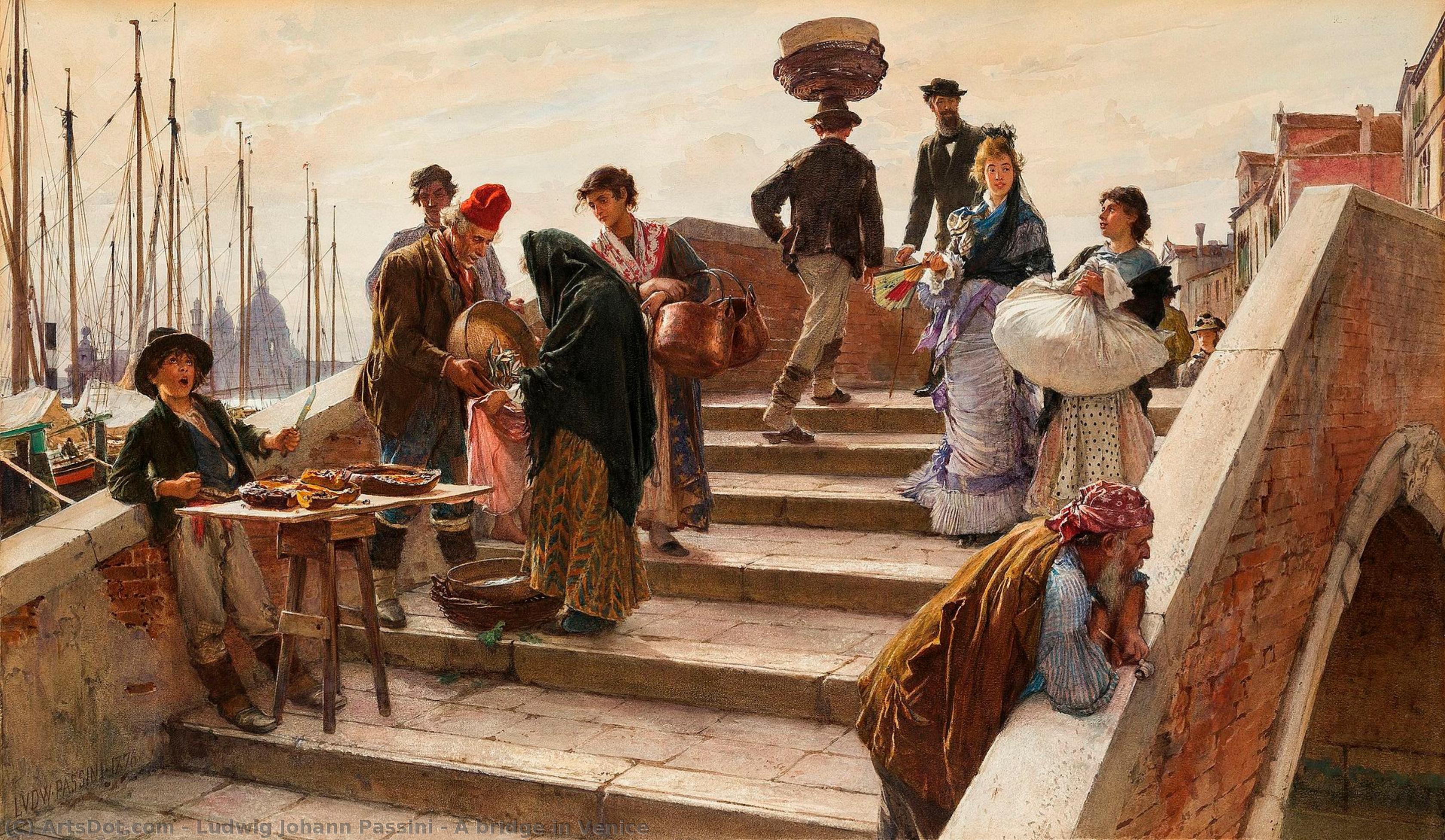 A Bridge In Venice — Ludwig Johann Passini