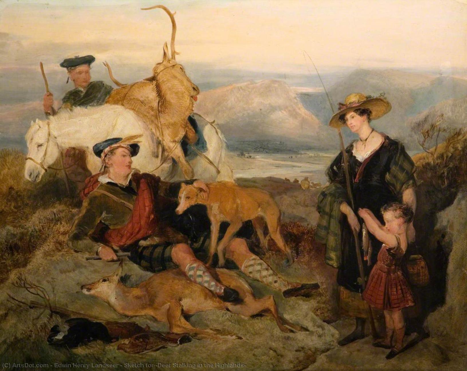 Sketch For 'deer Stalking In The Highlands' — Sir Edwin Henry Landseer
