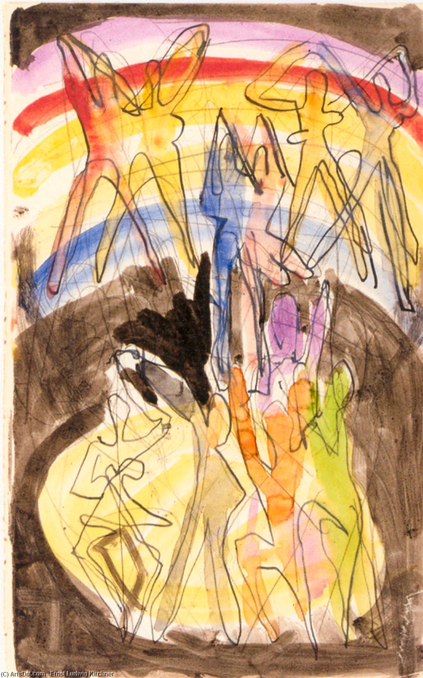 Design For The Banquet Hall In Essen — Ерnst Лудвиг Киршнер