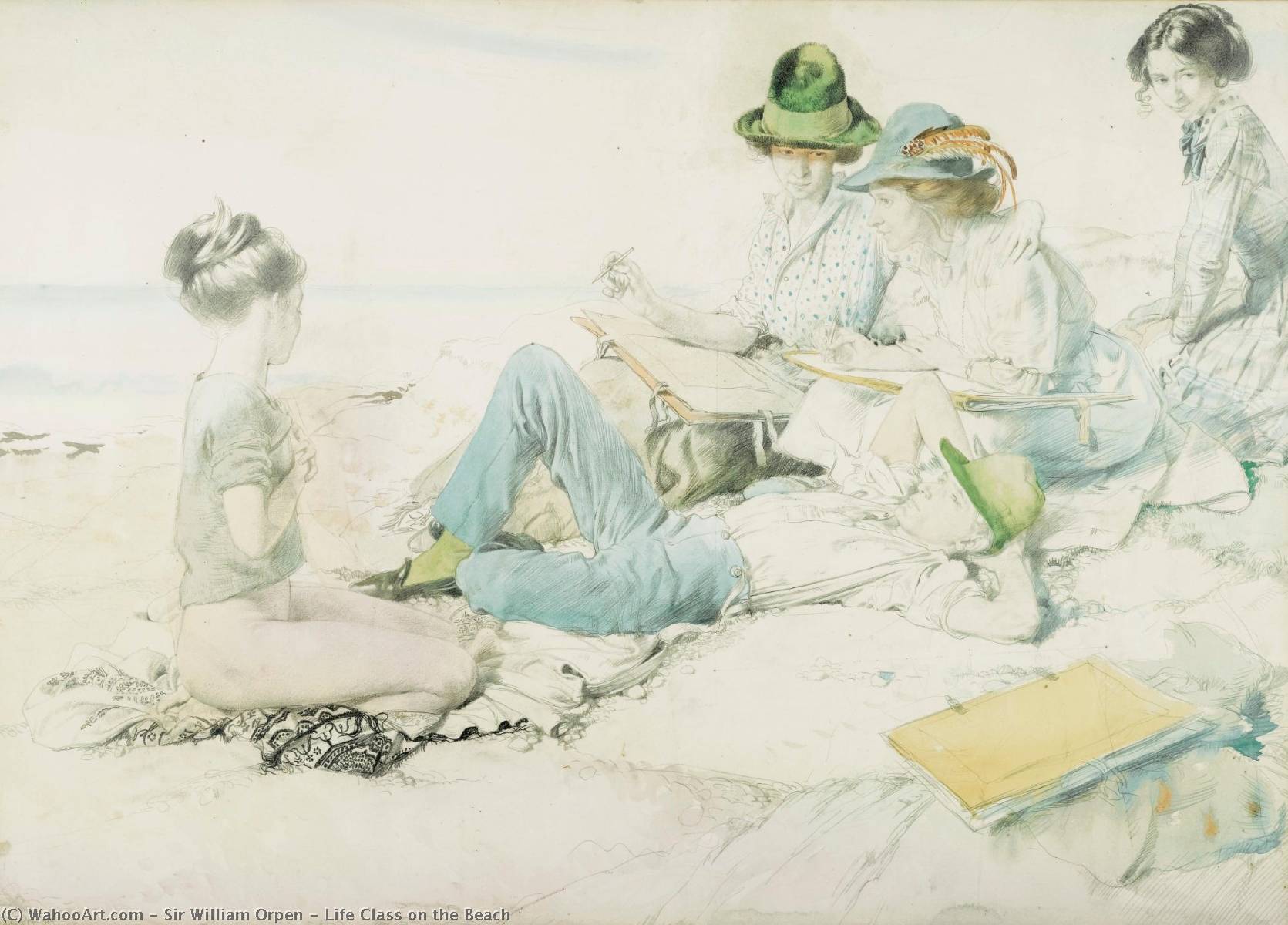 Life Class On The Beach — Sir William Newenham Montague Orpen