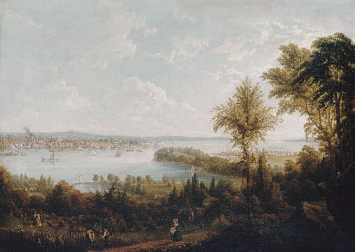 View Of The Bay And City Of New York From Weehawken — Robert Havell