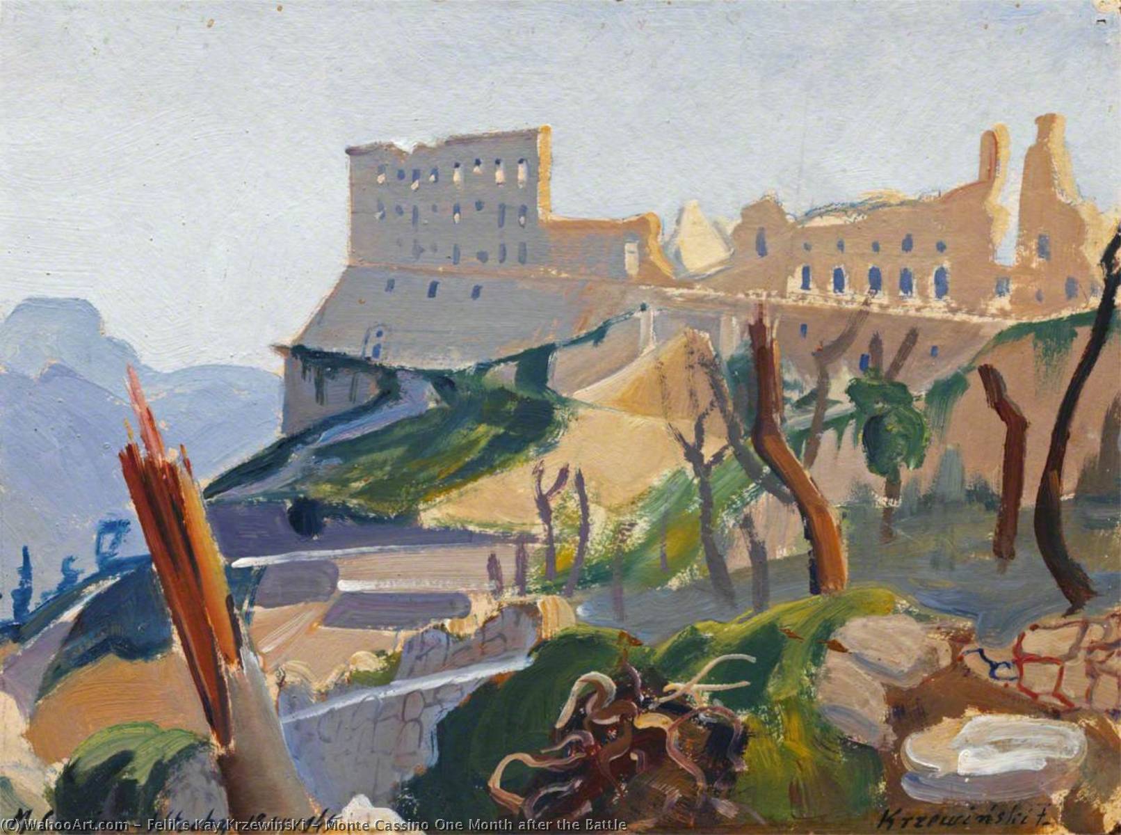 Monte Cassino One Month After The Battle — Feliks Kay Krzewinski