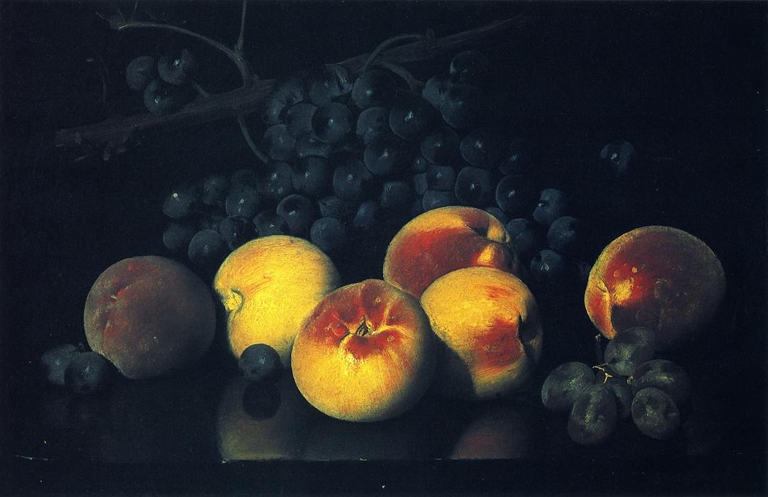 Still Life With Peaches And Grapes — Joseph Decker