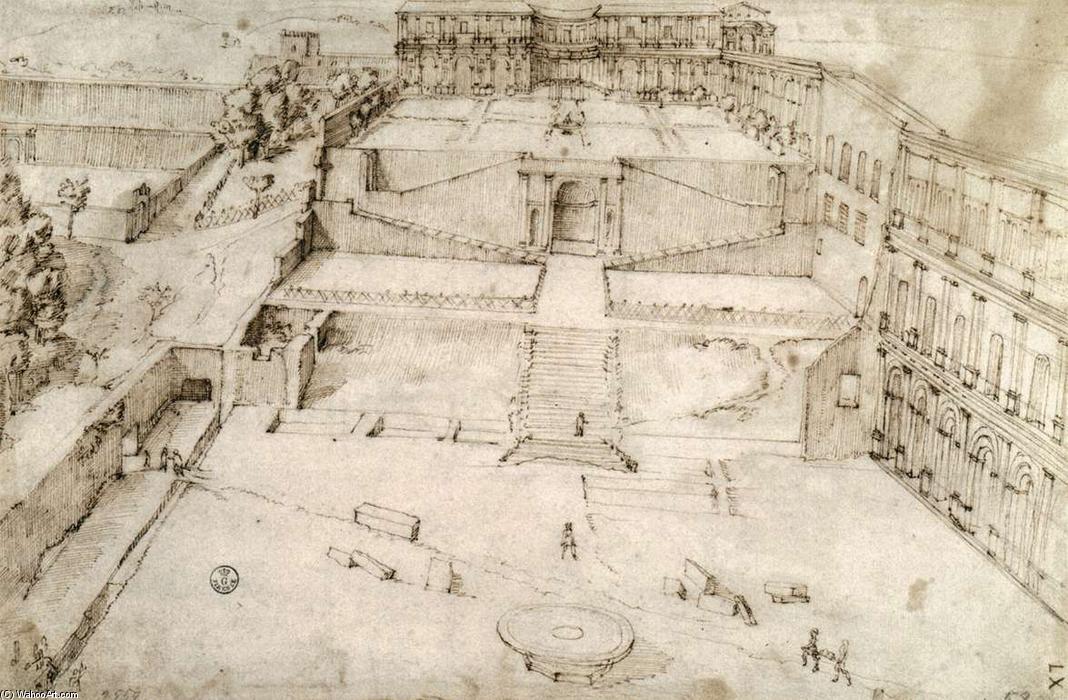 Belvedere Courtyard In The Vatican Palace — Giovanni Antonio Dosio