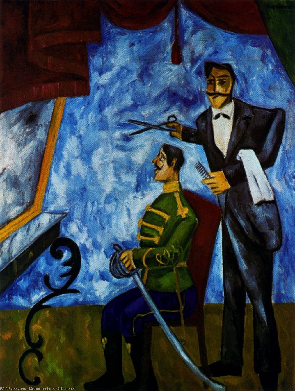 Officers Hairdresser — Mikhail Fiodorovich Larionov