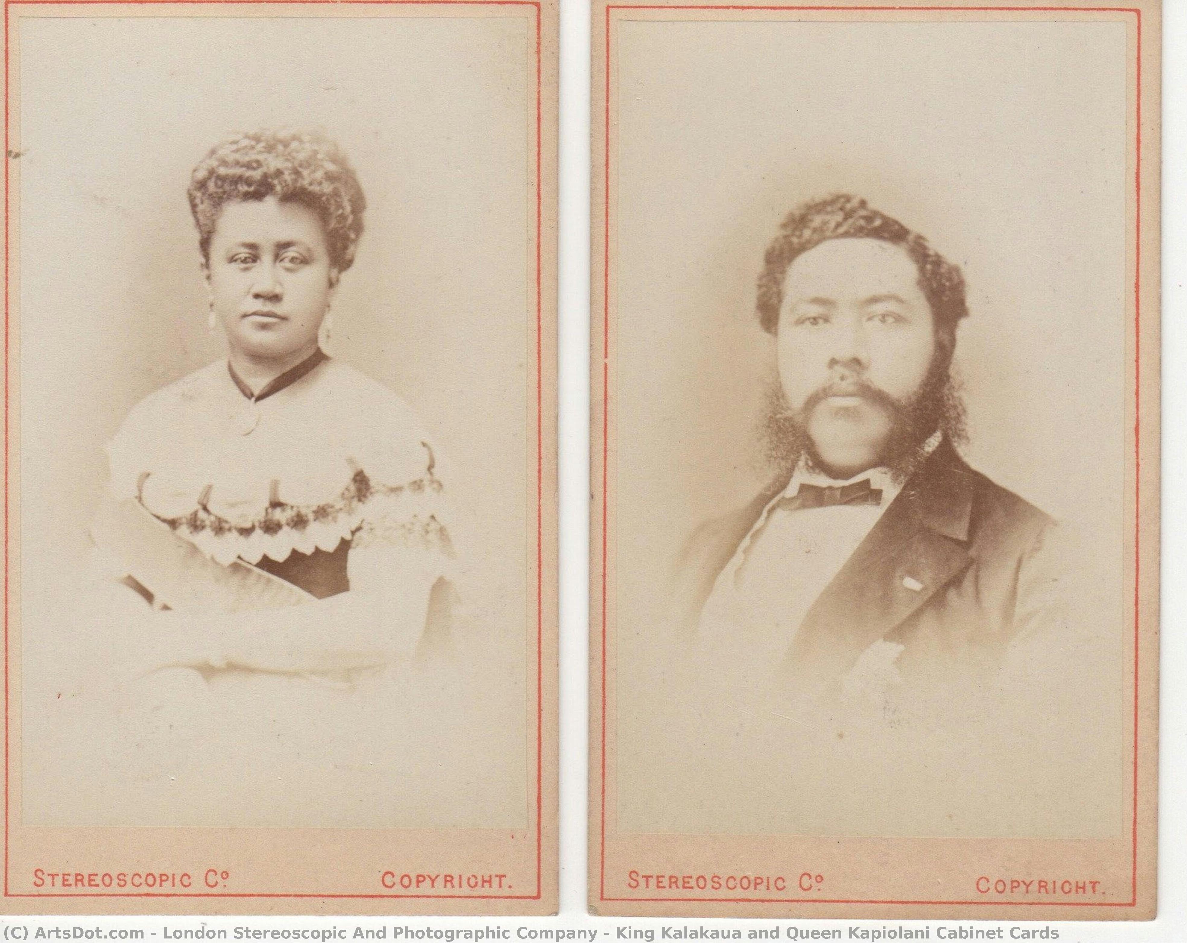 King Kalakaua And Queen Kapiolani Cabinet Cards — London Stereoscopic And Photographic Company