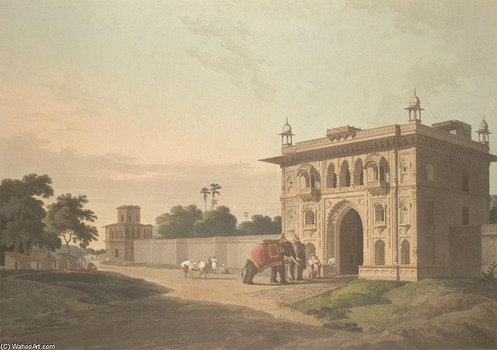 Gate Of The Loll-baug At Fyzabad — Thomas And William Daniell