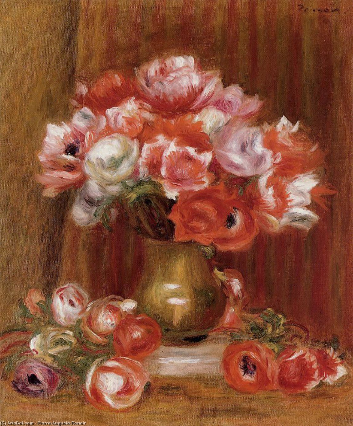 Anemones — ピエール＝オーギュスト・ルノワール