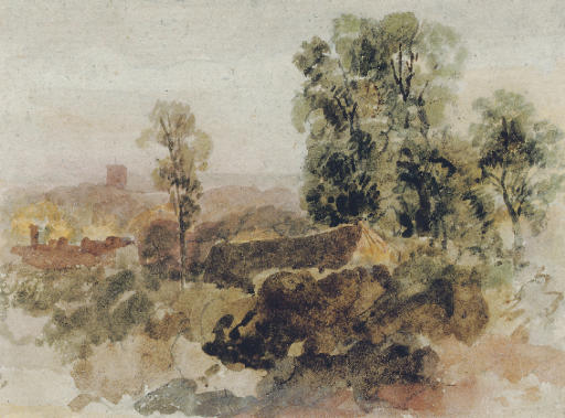 A Barn In A Wooded Landscape — Пьер Де Винт
