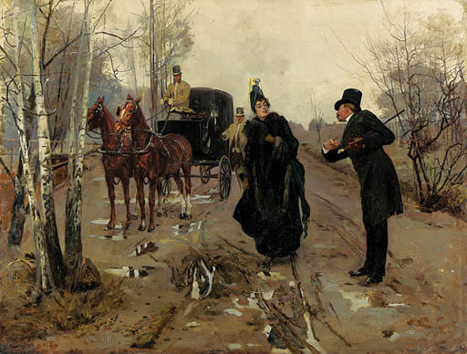 An Afternoon Stroll — Dit Luigi Loir Aloys François Joseph Loir