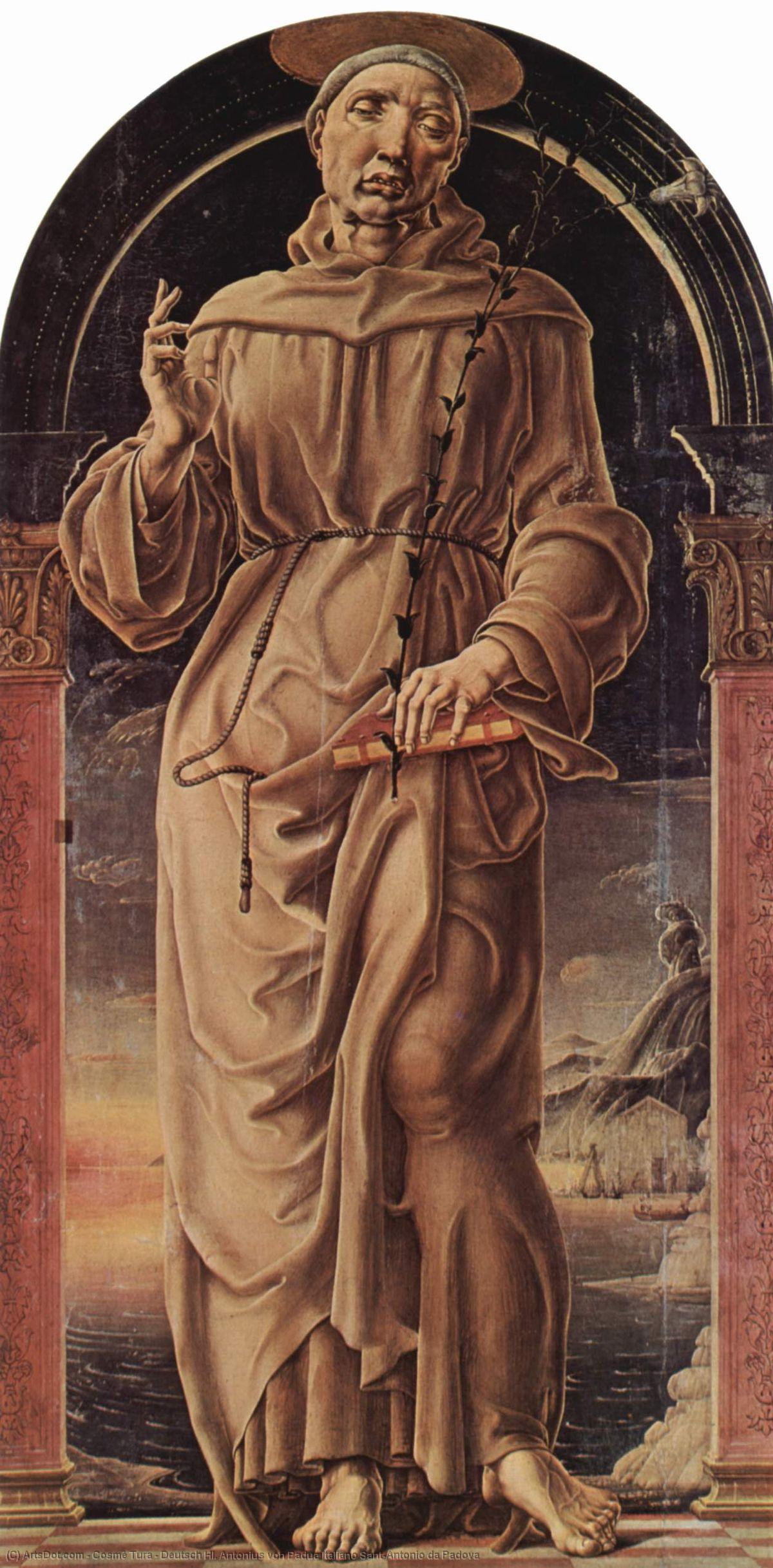 Deutsch Hl. Antonius Von Padua Italiano Sant'antonio Da Padova — Cosmè Tura