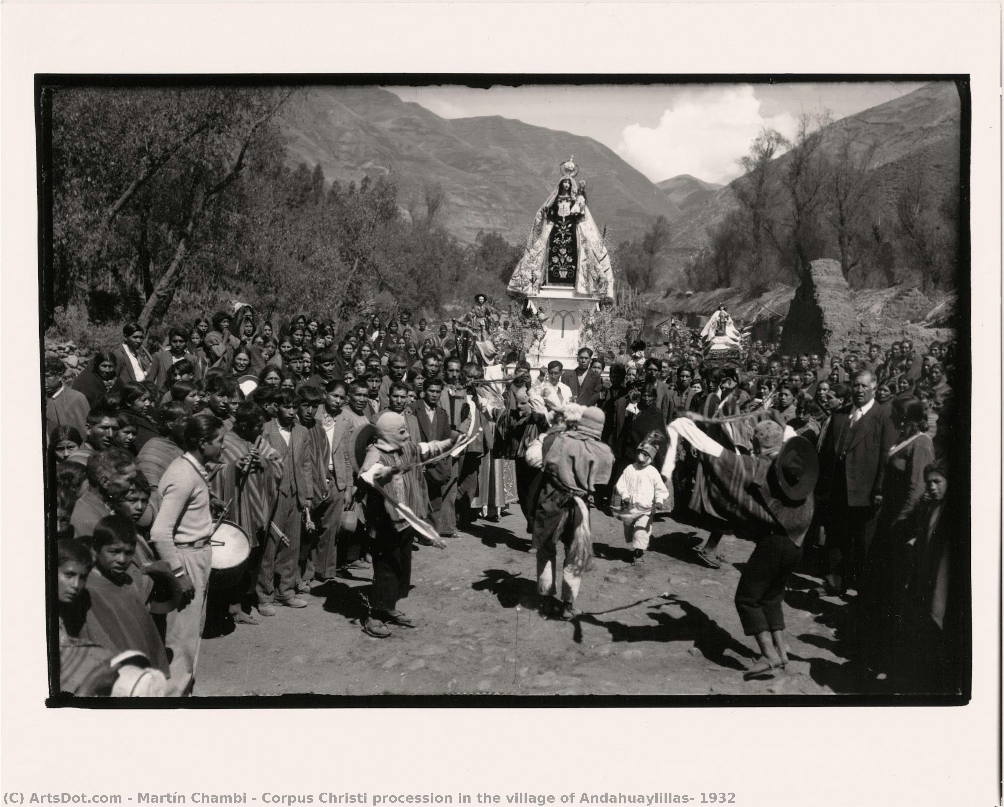 Corpus Christi Procession In The Village Of Andahuaylillas, 1932 — Martín Chambi